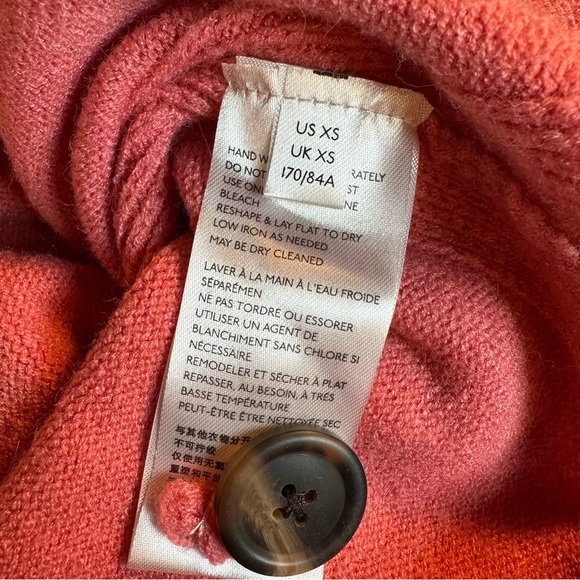 By Anthropologie ‘Margarita’ Button-Up Shoulder Tunic Sweater in Pink Sz XS - Picture 8 of 13